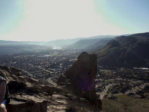Looking into Wenatchee from Catle Rock