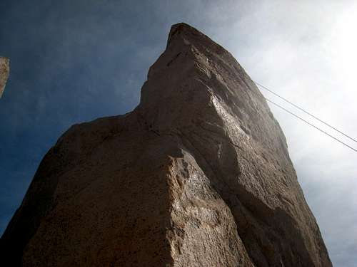 Rapelling the last pitch of Torre Principal