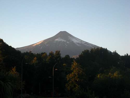 Volcano Villirrica 3 days after it erupted
