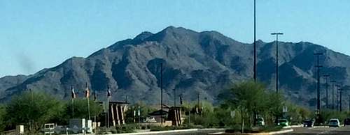 San Tan Mountain from Chandler Heights Rd & Higley Rd