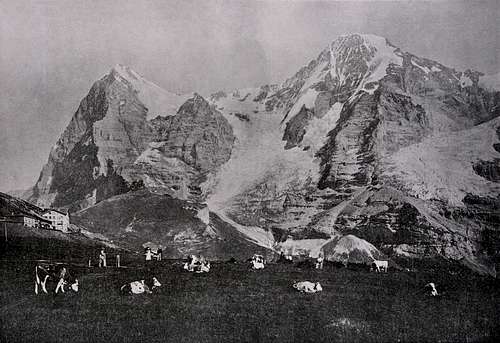 Bernese Alps east old pictures