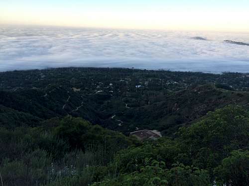 Fog over the San Gabriel Valley and Los Angeles