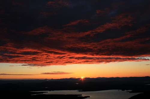 Sunset over Flagstaff Lake