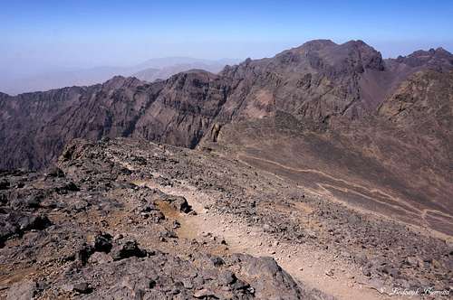 Ras Ouanoukrim from the Tizi col at 3900m