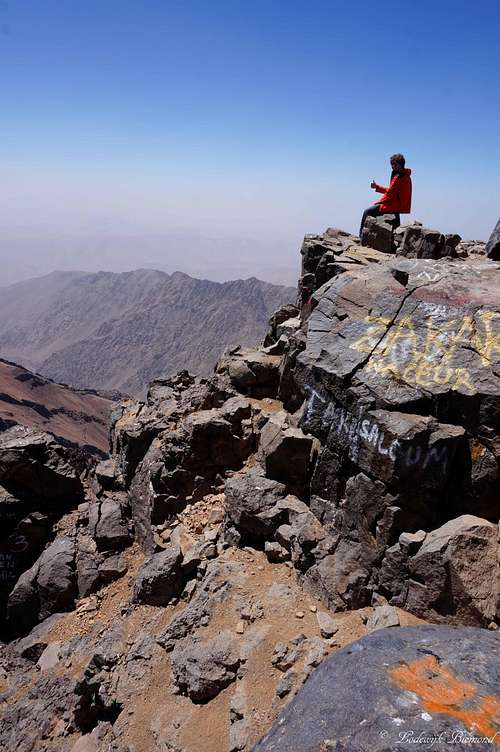 Maarten on Toubkal Summit