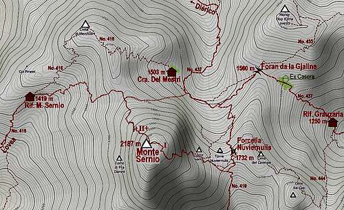 Map of Monte Sernio