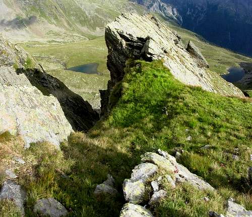 A rocky outcrop on the Stutennock south ridge