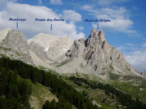 High Val Clarée annotated view