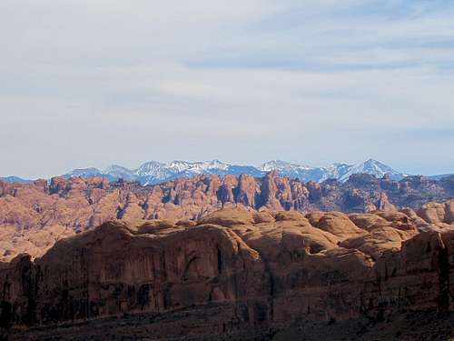 The northern section of La Sal Mountains and Behind the Rocks Wilderness