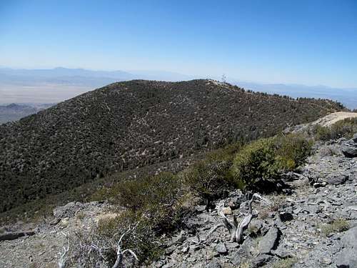 Grant Range behind summit towers