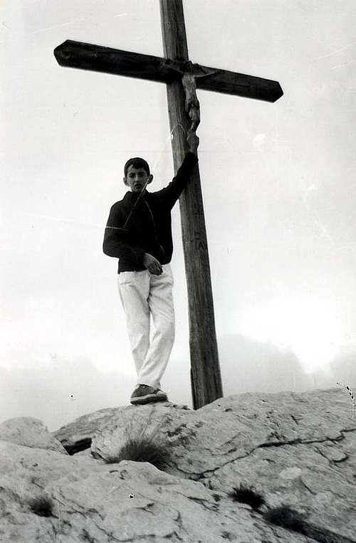 Baltea / 4c Pointe Chaligne Old Cross of Summit 1965