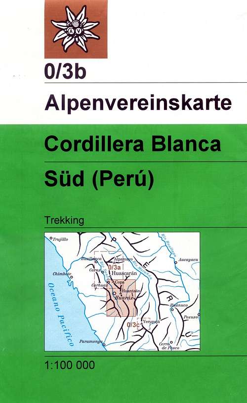 Alpenvereinskarte 0/3b Cordillera Blanca Süd