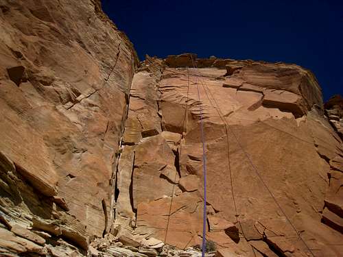 Our rappel on Temple Mountain