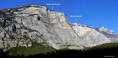 Cima alle Coste and Brento annotated view