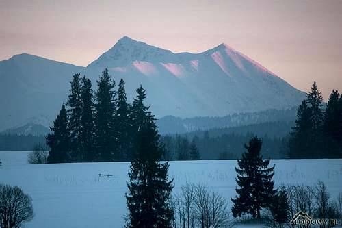 Mt.Jakubina and Mt.Hruby from Chocholow