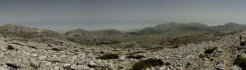 Summit view towards the Lasithi Plateau