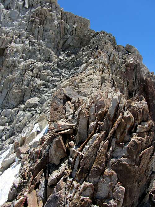Upper portion of NW Arete