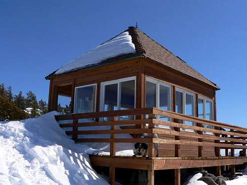 Fire lookout at the summit of...