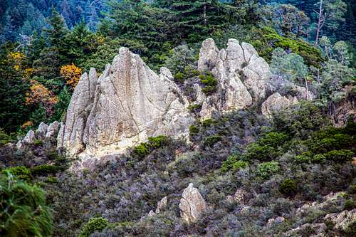 Rock formations near the trail