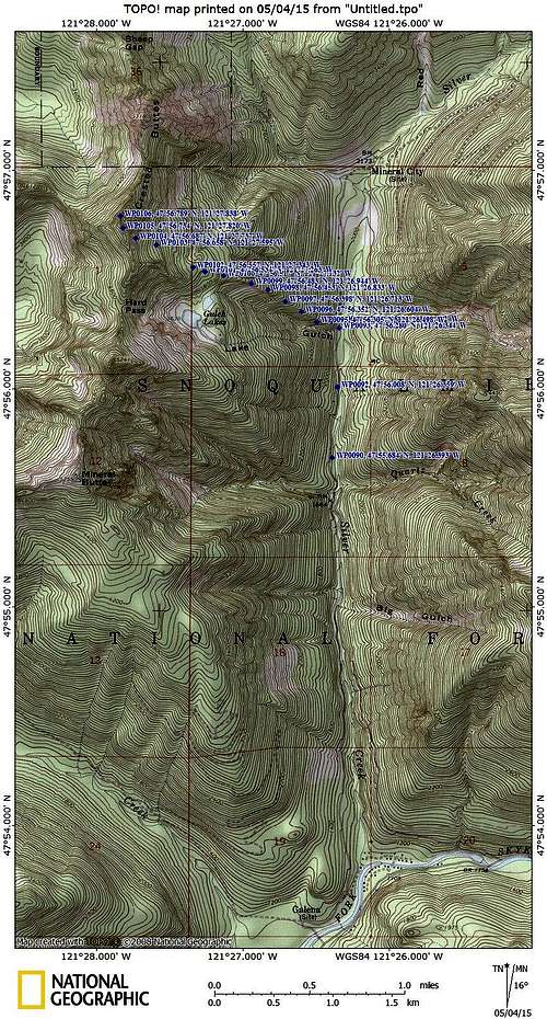 South Crested Butte route map