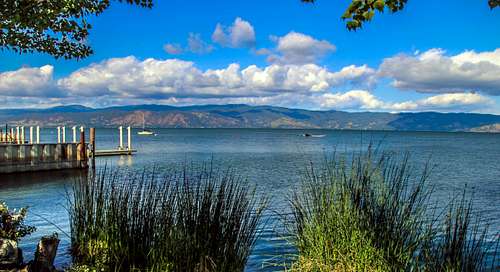 Looking north across Clear Lake from Lakeport