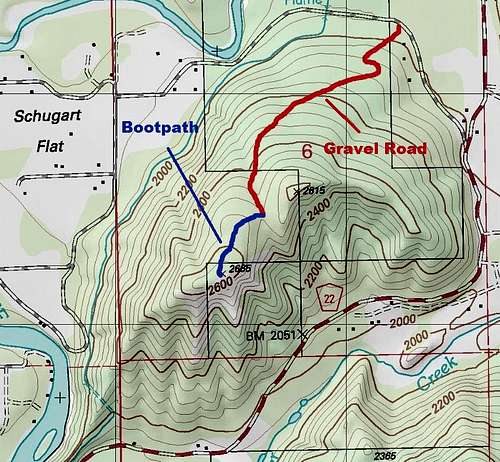 Main route to the summit