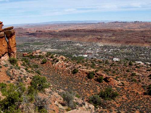 Downtown Moab from Moab Viewpoint