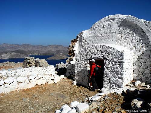 Isle of Kalymnos seen from Aghios Konstantinos little chapel