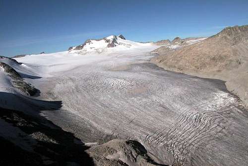 The Adamello glacier.
