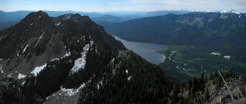 Point 6223 and Lake Wenatchee from Dirtyface Peak
