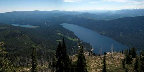 Fish Lake and Lake Wenatchee from Dirtyface Lookout site