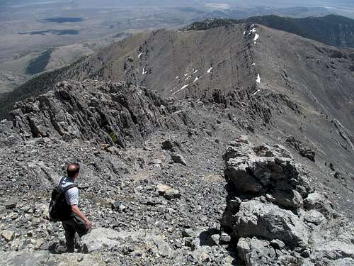 descending Saddle SE ridge