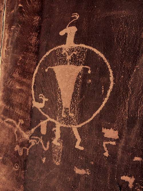 Shower man petroglyph along Hidden Valley trail