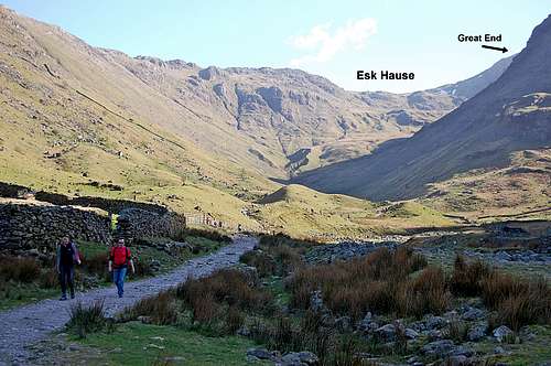 Esk Hause from Seathwaite approach