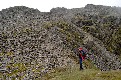 Final ascent to Scafell Pike