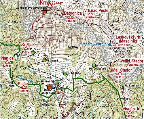 Krn map - south