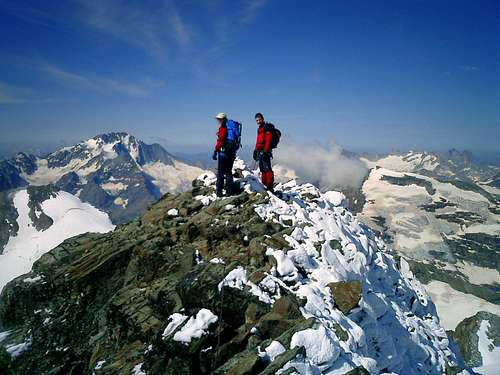 Summit of Piz Gluschaint, Bernina Group