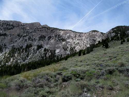 cliffs of Troy & ascent ridge