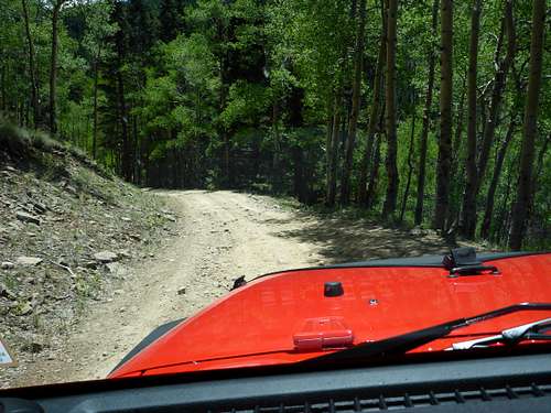 Road to the north side of Mt Taylor Trailhead