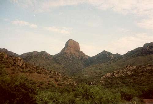 A view of Baboquivari Peak,...