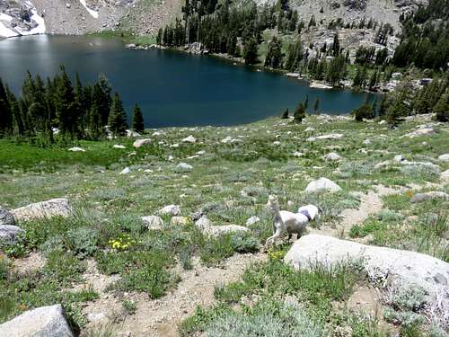 Heading back down the trail to Emigrant Lake