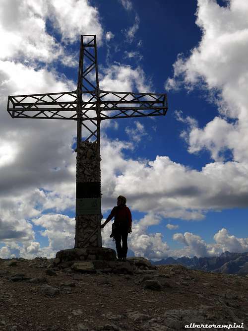 Sass Pordoi summit cross