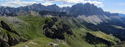 Geisler-Odle panorama from the Günther Messner Steig