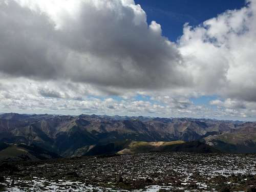 View from the top of Uncompahgre Peak