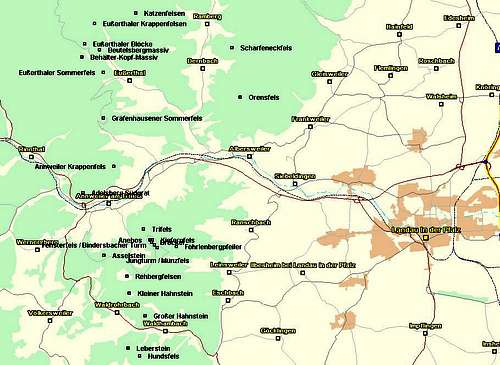 Map of the Annweiler area of...