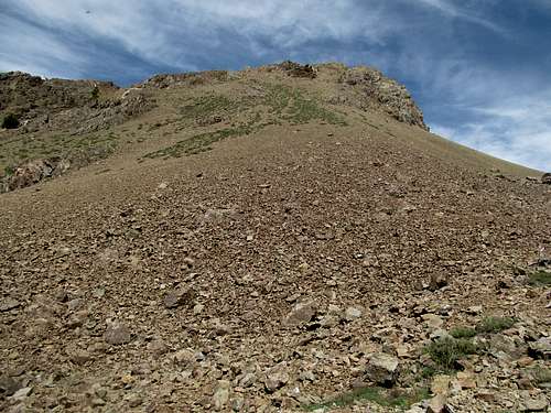 Talus west of West Pass