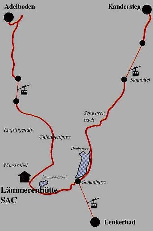 Lämmeren Hut, location map