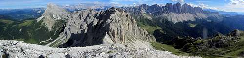 180° Dolomites panorama from the summit of Tullen