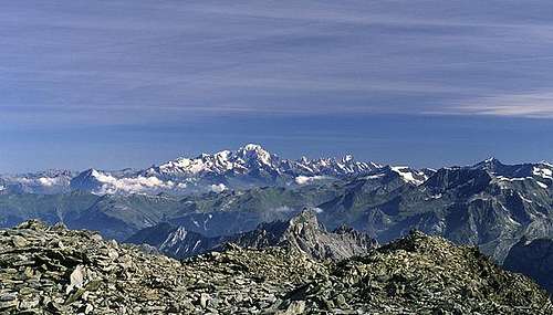 Mont Blanc seen from the dome...