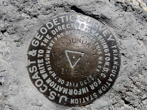 Boundary Peak geological survey marker